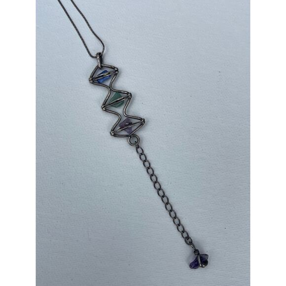 Vintage Modernist Sterling Silver Necklace - Picture 5 of 6